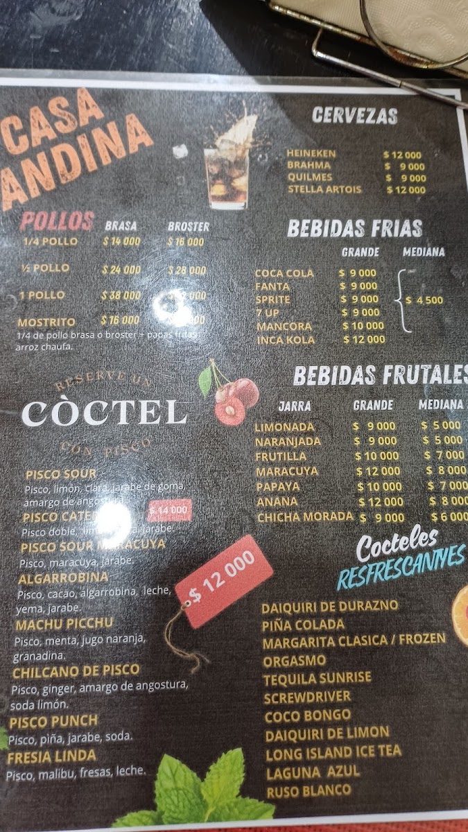 Menu Casa Andina-2