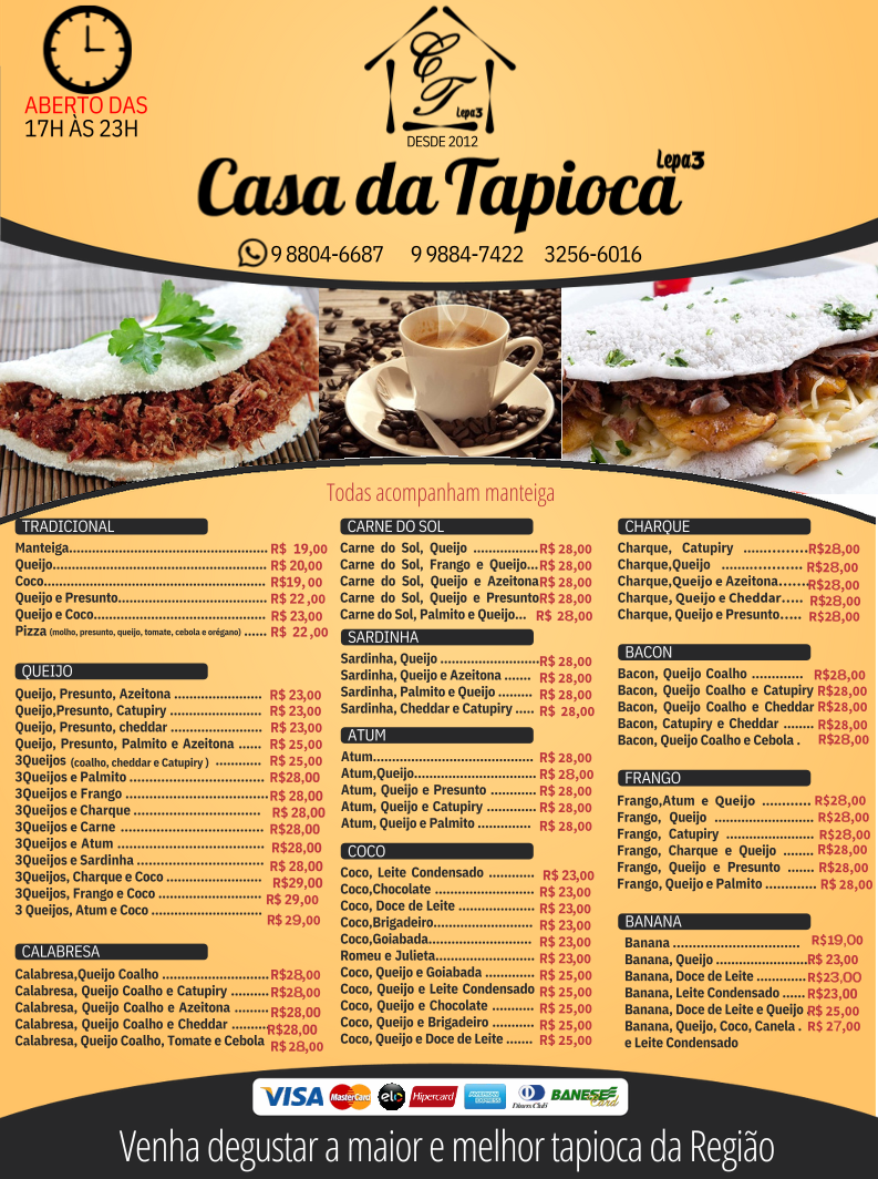 Menu Casa Da Tapioca E Pizzaria Lepa3-2