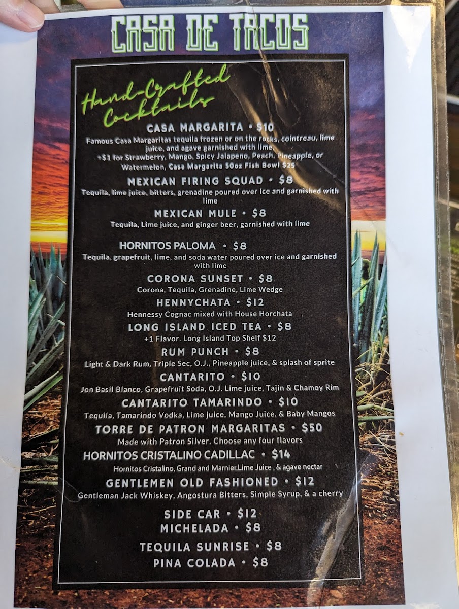 Menu Casa De Tacos Tequila Bar-3