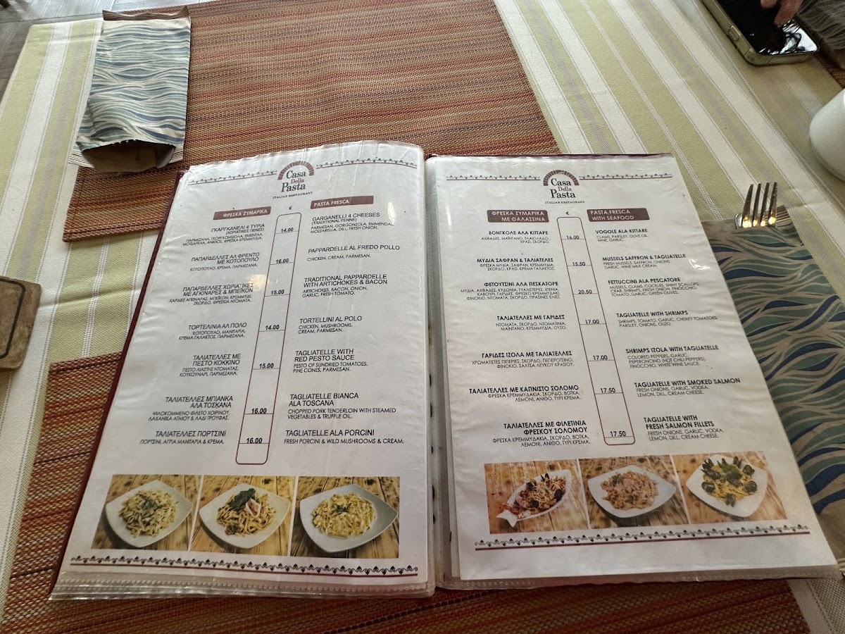Menu Casa Della Pasta - Ristorante Italiano-2
