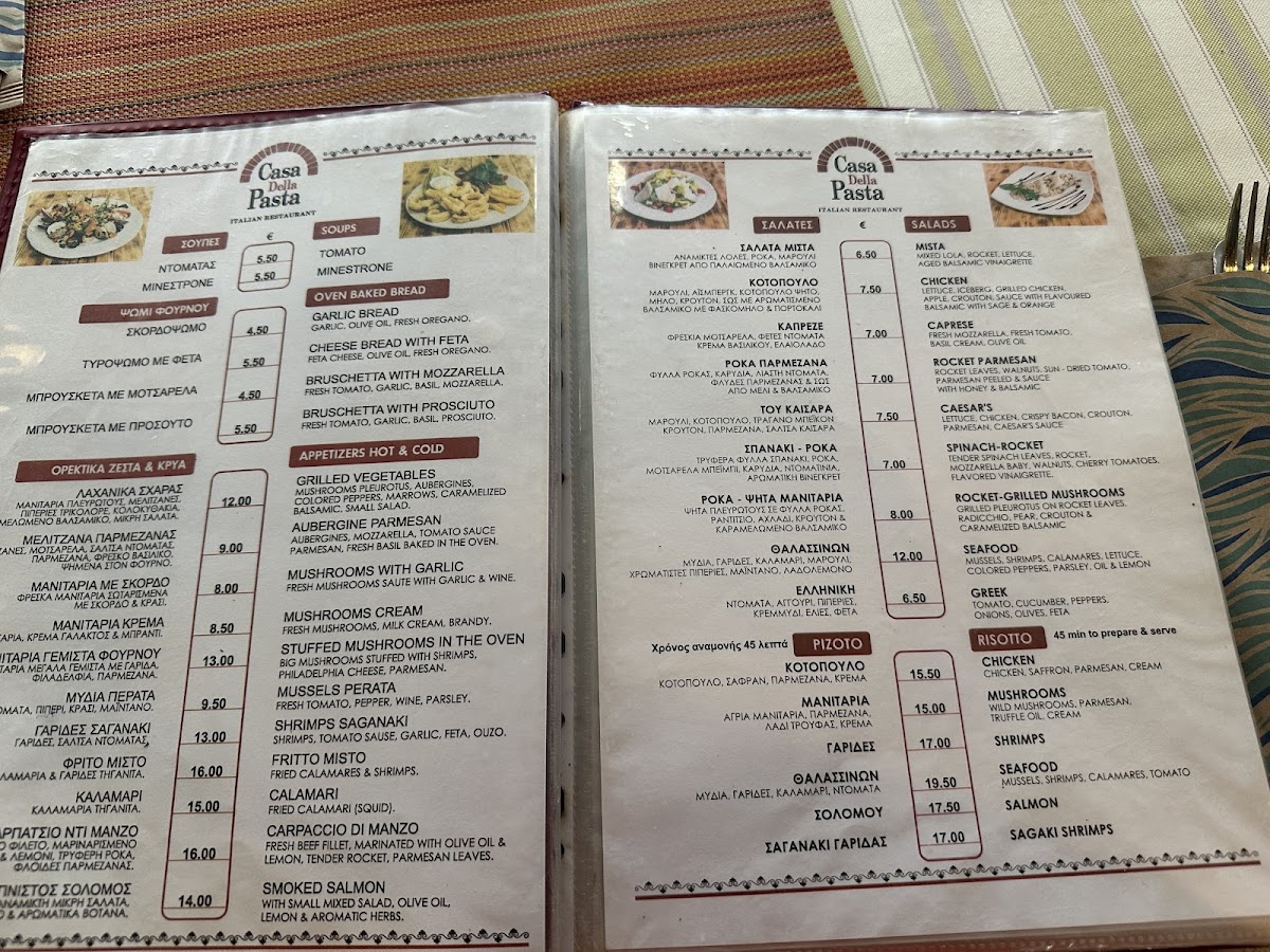 Menu Casa Della Pasta - Ristorante Italiano-4
