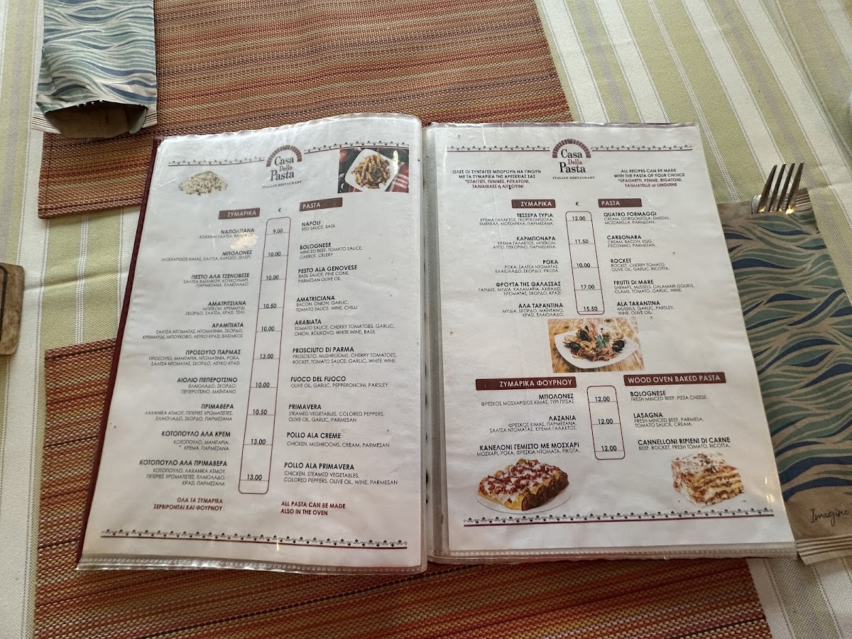 Menu Casa Della Pasta - Ristorante Italiano-5