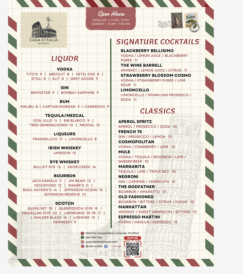 Menu Casa D’Italia-1
