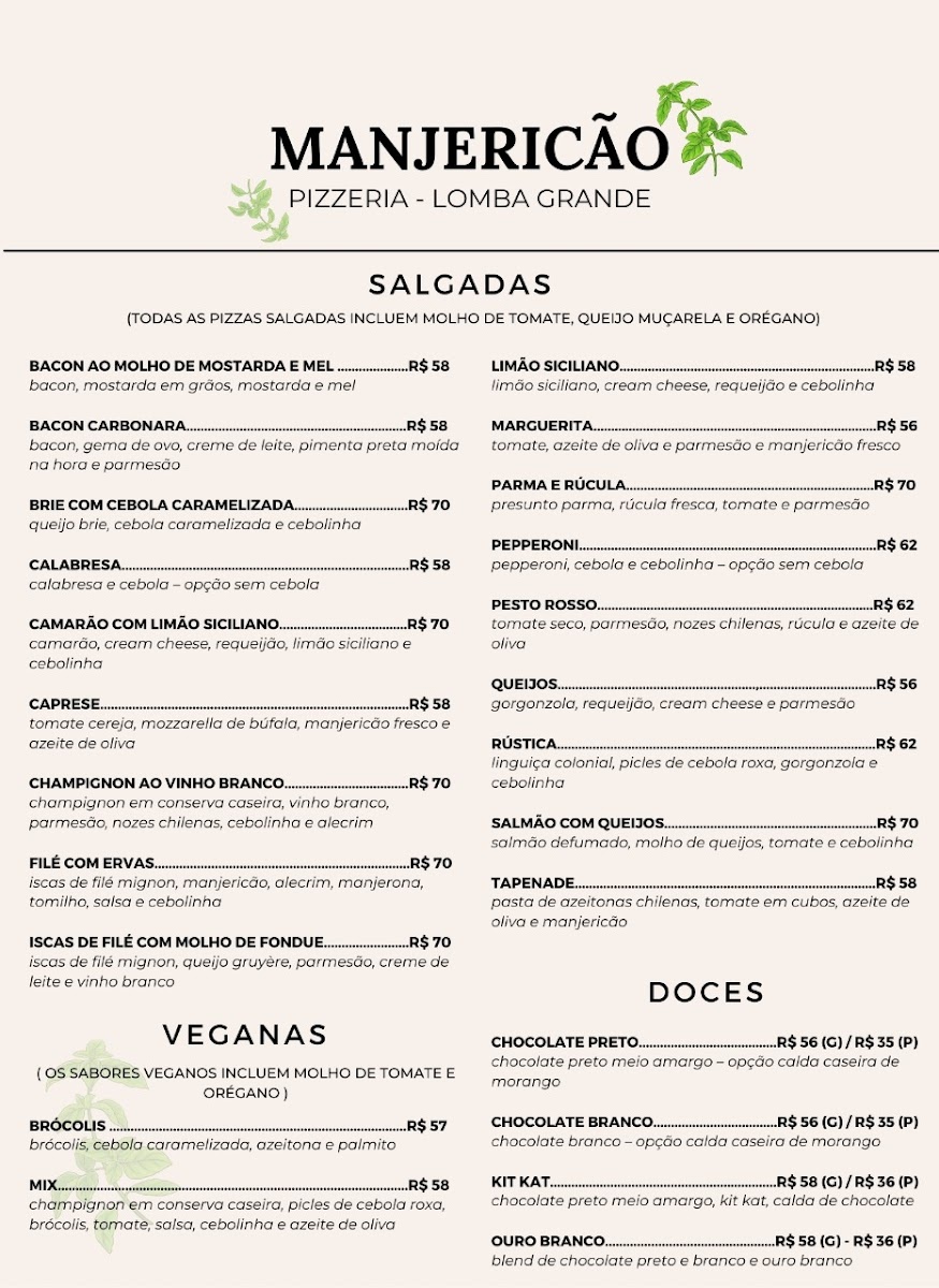 Menu Casa Manjericao - Pizzaria-1
