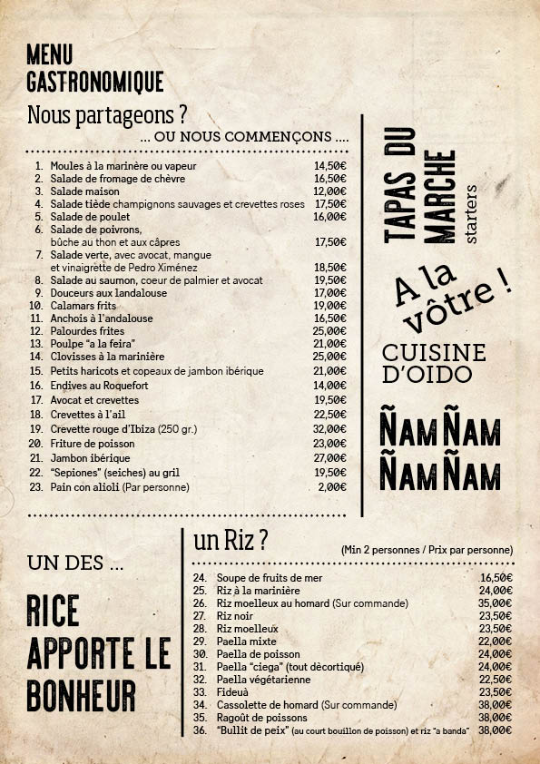 Menu Casa Manolo 1992-5
