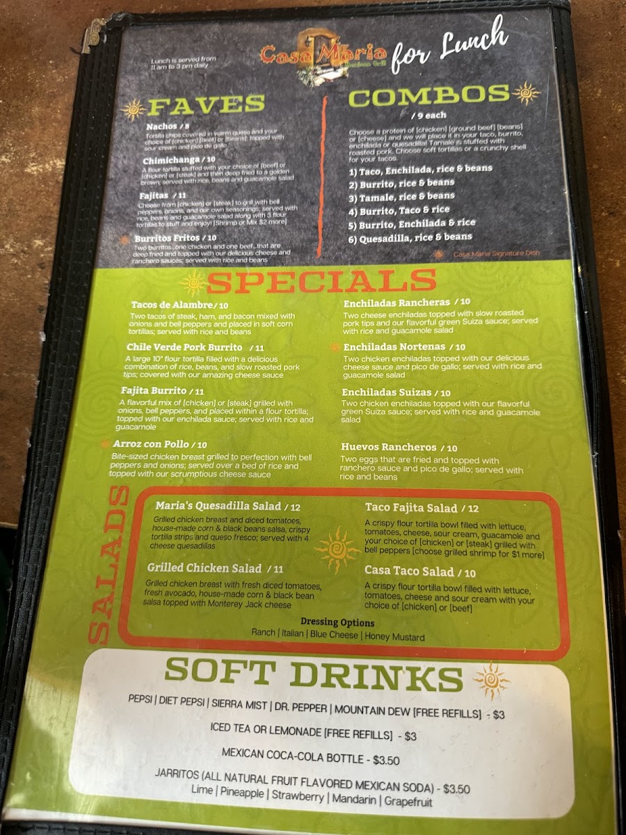 Menu Casa Maria Mexican Grill-5