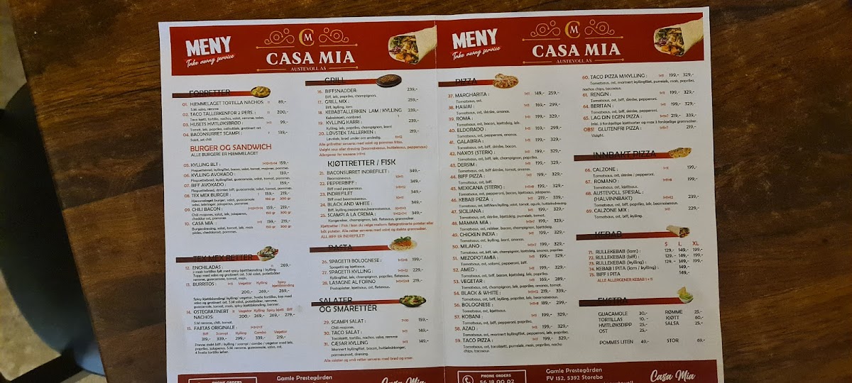 Menu Casa Mia Austevoll As-4
