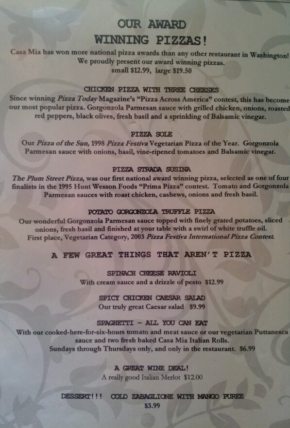 Menu Casa Mia Italian Restaurant-5