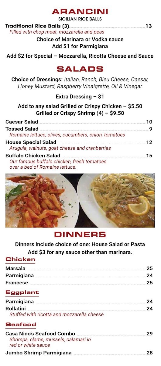 Menu Casa Nino's Pizza Bar-2