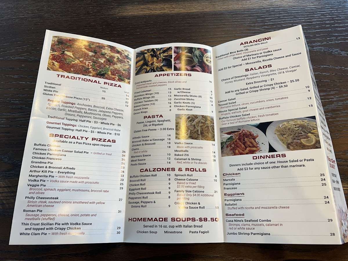 Menu Casa Nino's Pizza Bar-5