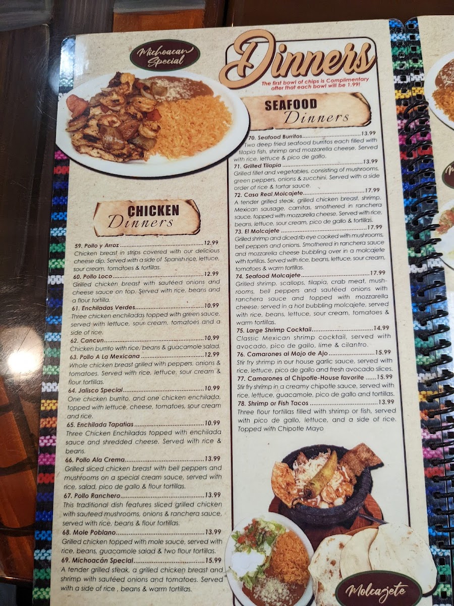 Menu Casa Real - Sandusky, Oh-8