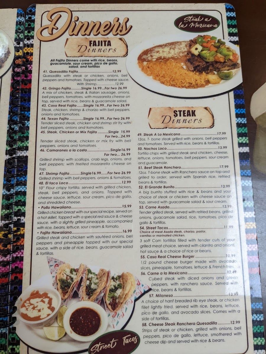 Menu Casa Real - Sandusky, Oh-9