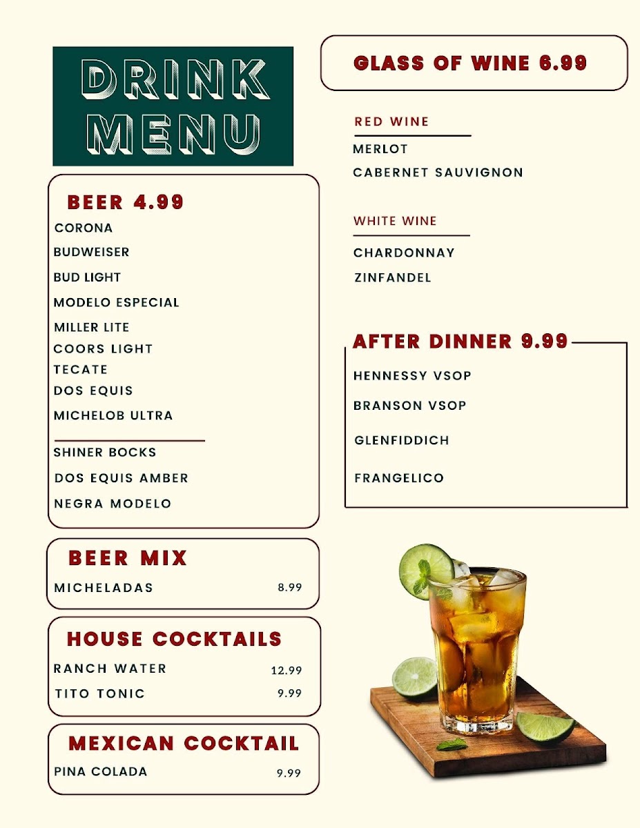 Menu Casa Sol Mexican Restaurant-7