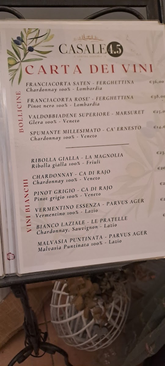 Menu Casale 4.5-10