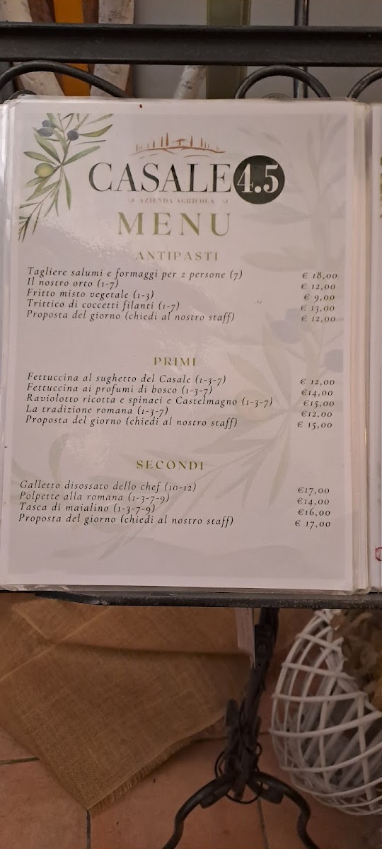 Menu Casale 4.5-7