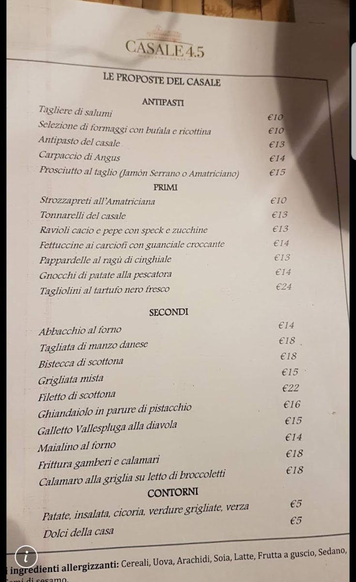 Menu Casale 4.5-9