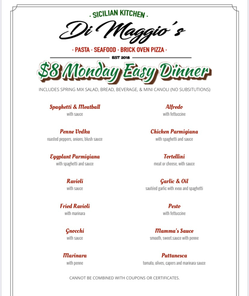 Casale Di Maggio Sicilian Restaurant Menu-1