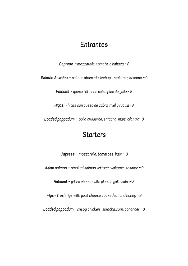 Menu Casita 13-2