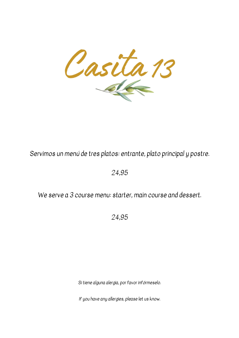 Menu Casita 13-4