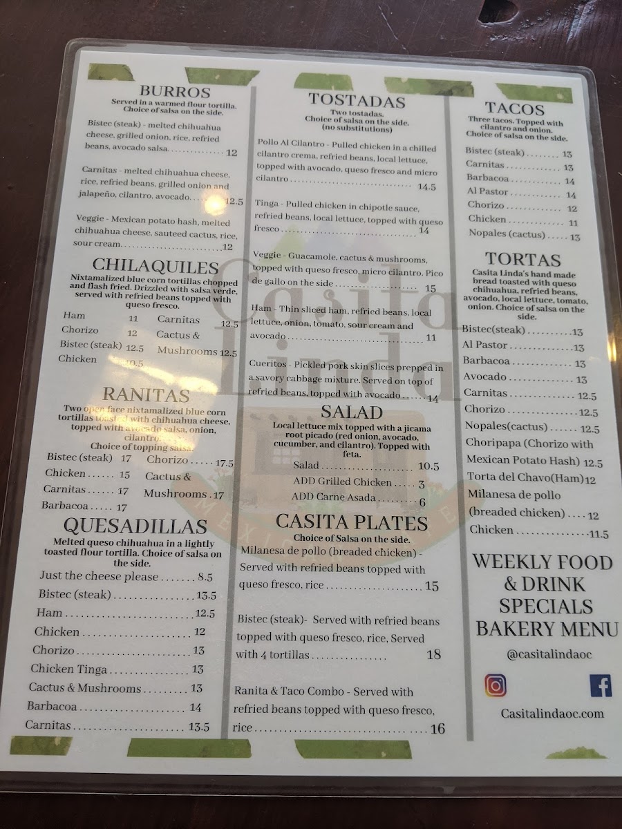 Menu Casita Linda-7