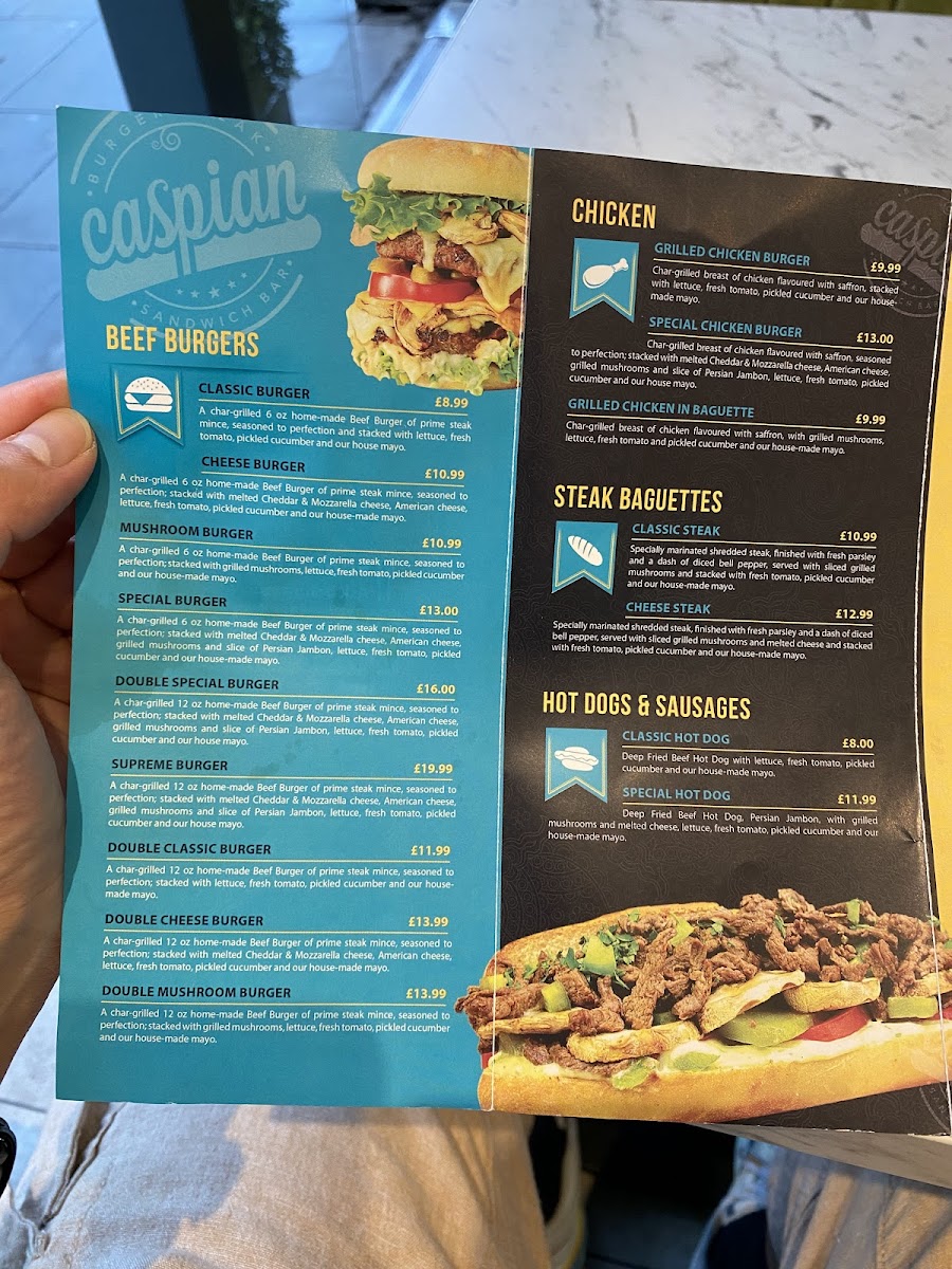 Menu Caspian Sandwich Bar-1