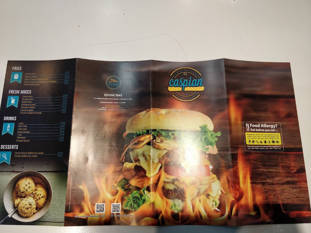 Menu Caspian Sandwich Bar-10