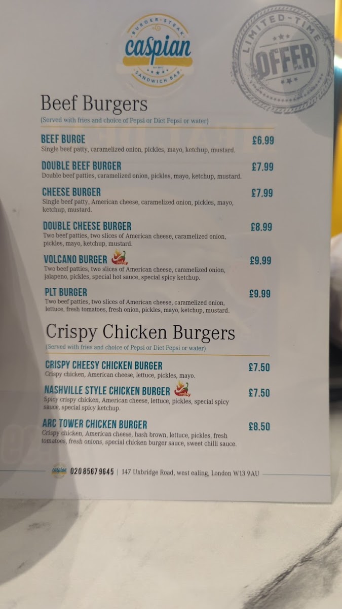 Menu Caspian Sandwich Bar-3