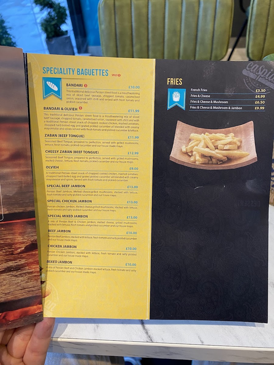 Menu Caspian Sandwich Bar-4