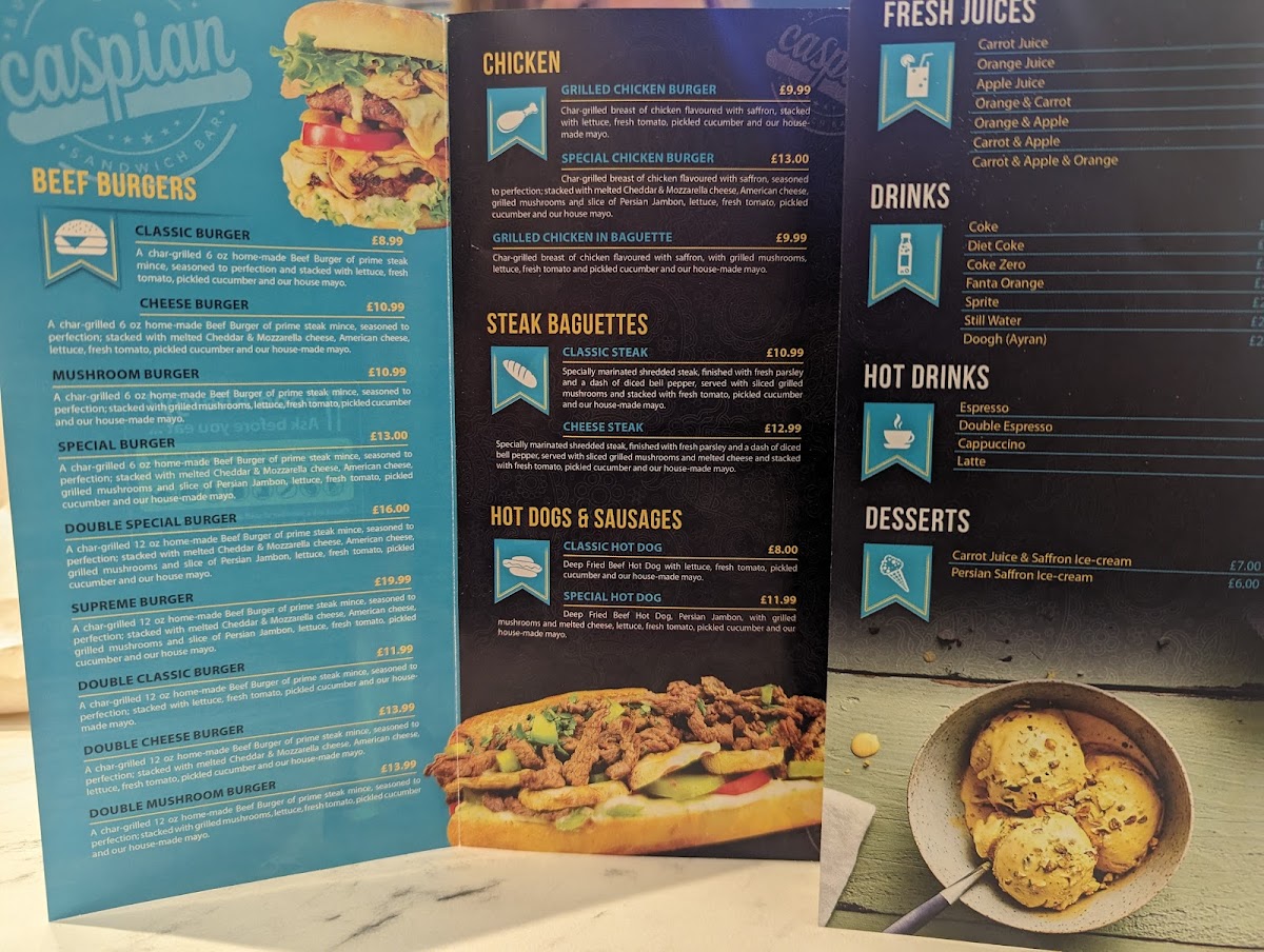 Menu Caspian Sandwich Bar-5