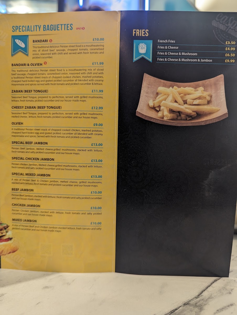 Menu Caspian Sandwich Bar-6