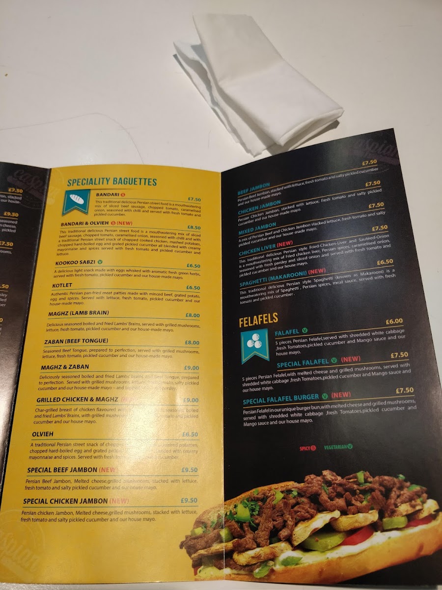 Menu Caspian Sandwich Bar-9