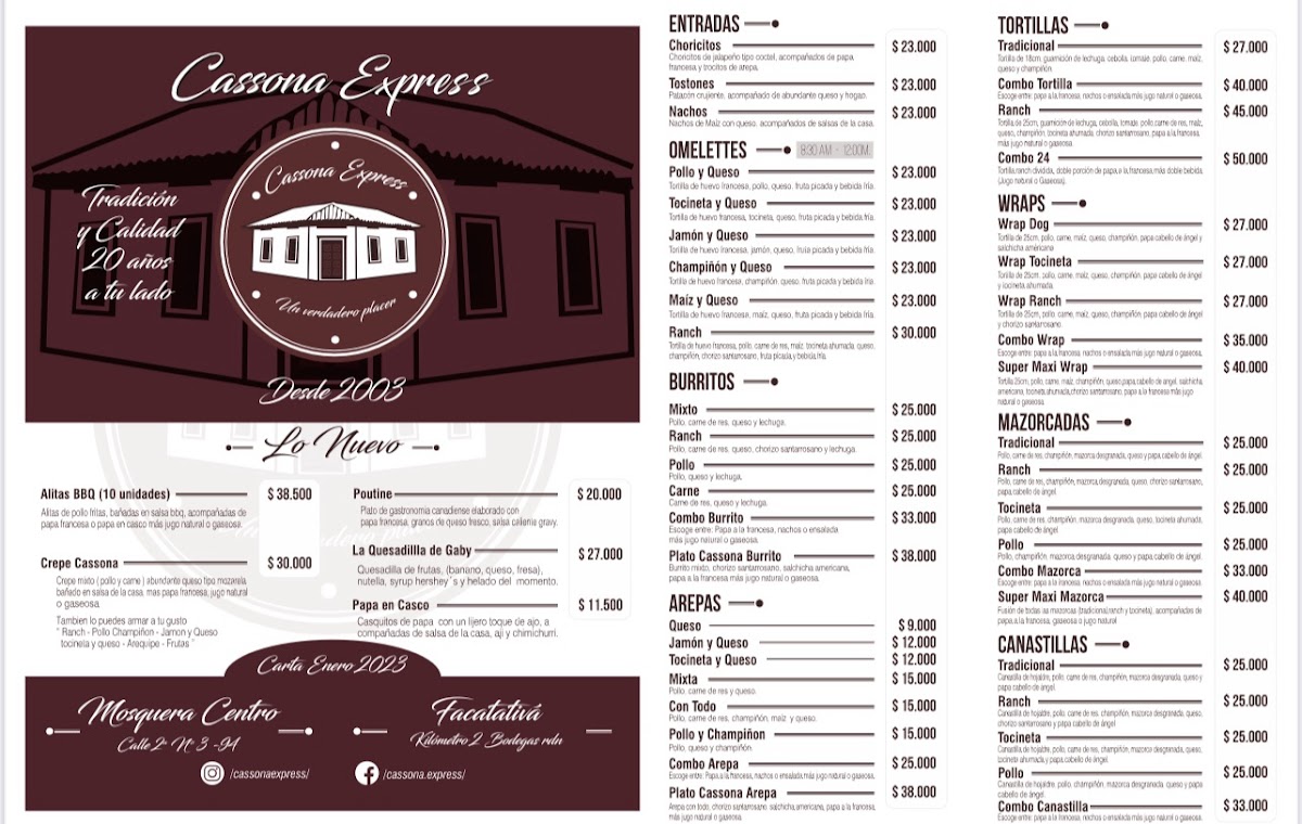 Menu Cassona Express-2