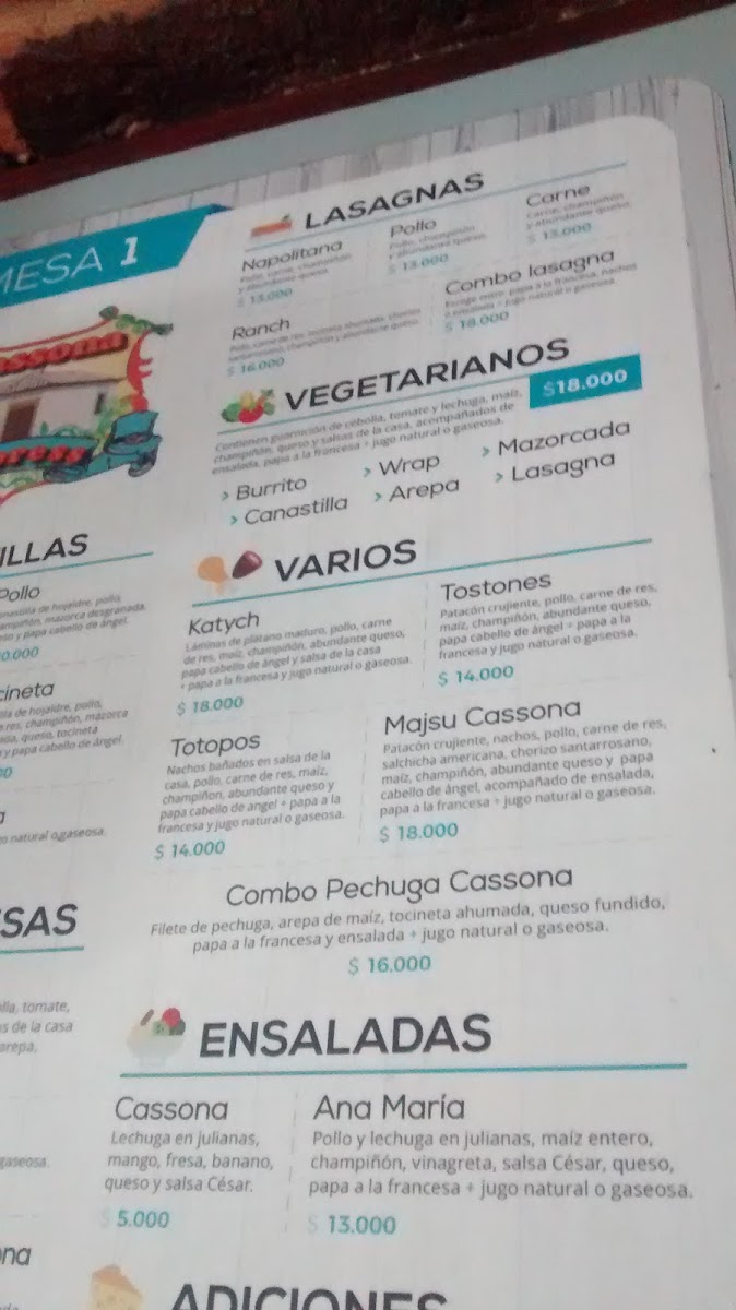 Menu Cassona Express-9