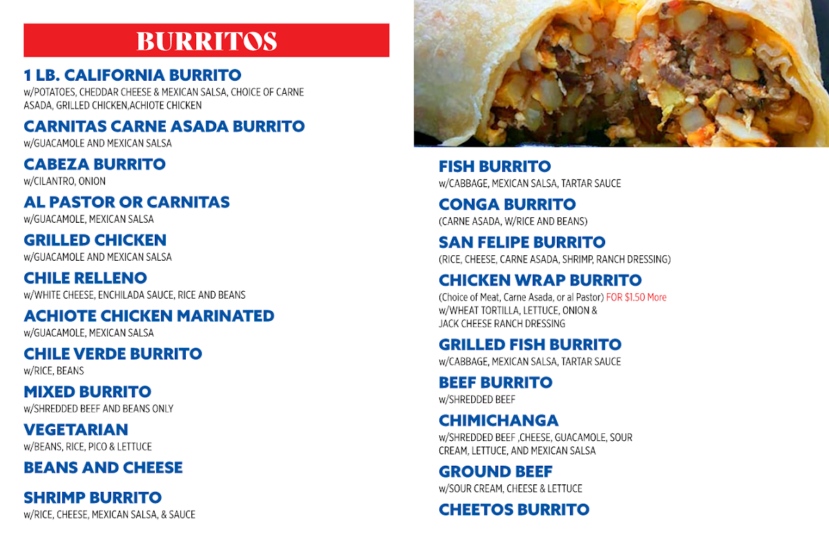 Menu Castañeda's Mexican Food-3