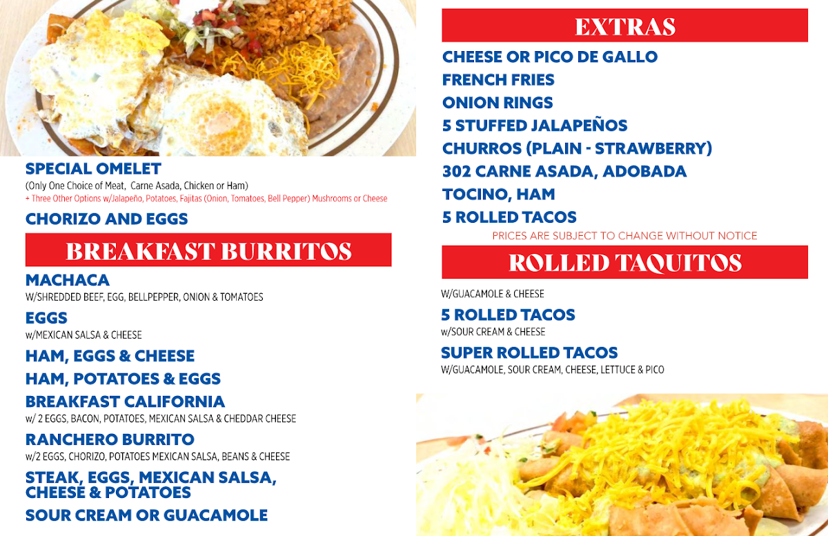 Menu Castañeda's Mexican Food-4