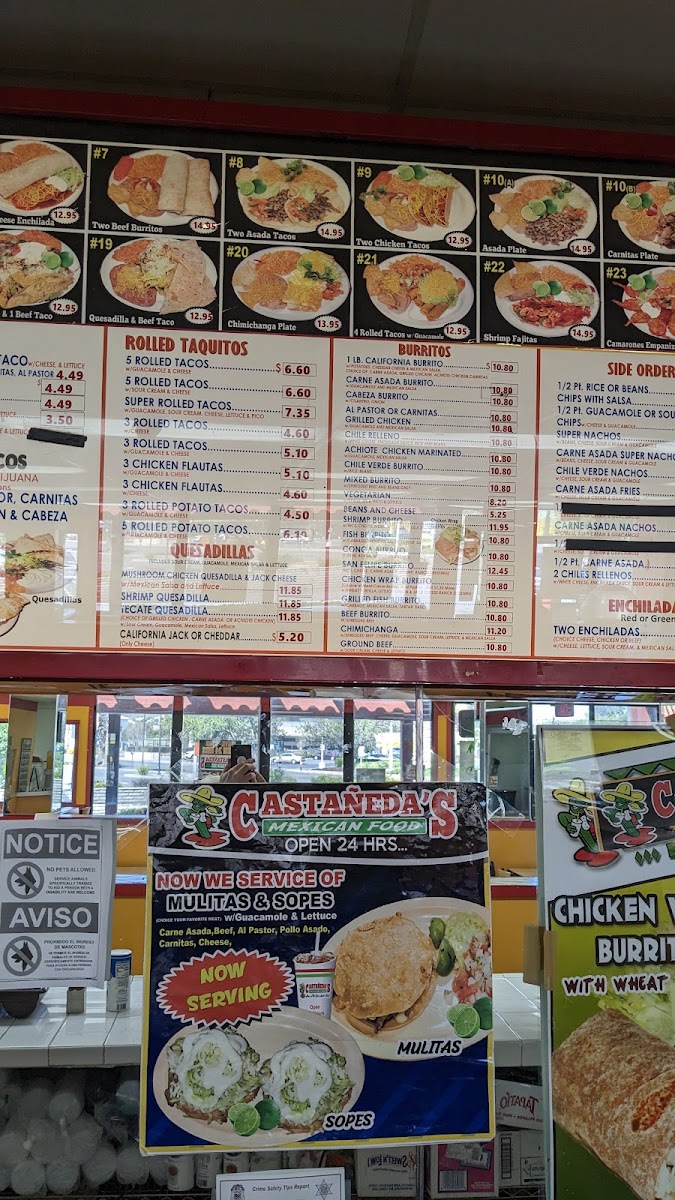 Menu Castañeda's Mexican Food-9