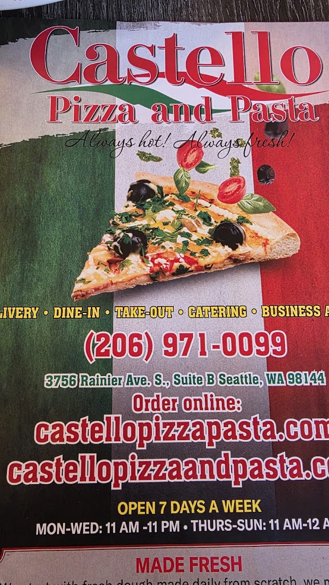 Menu Castello Pizza & Pasta-8
