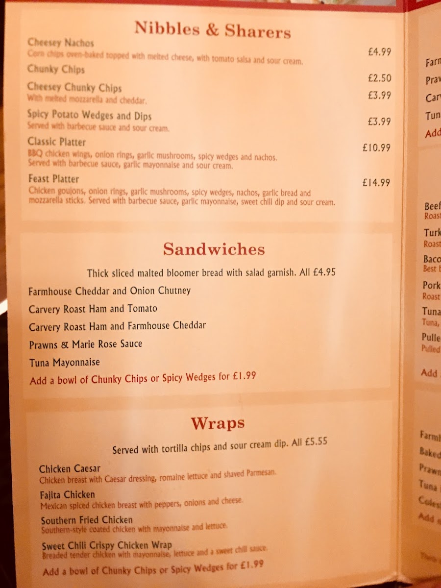 Menu Castle Carvery - The Wherry-4