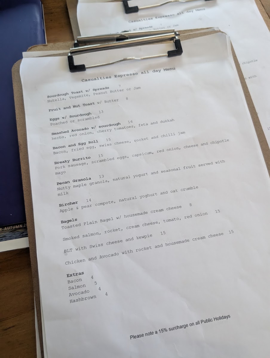 Menu Casualties Espresso-1