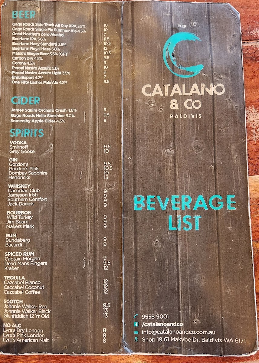 Menu Catalano & Co Baldivis-9