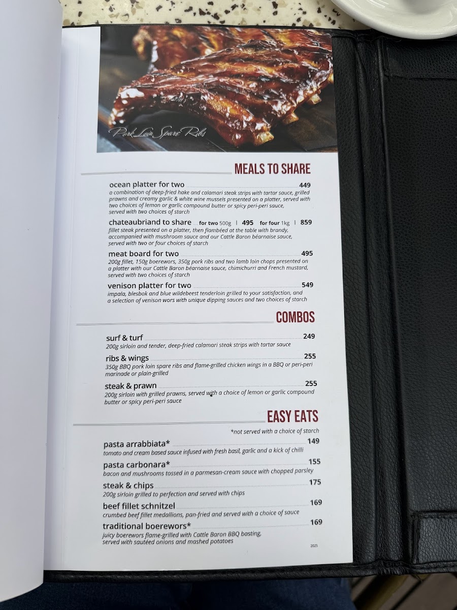 Menu Cattle Baron @ Skukuza Camp-5