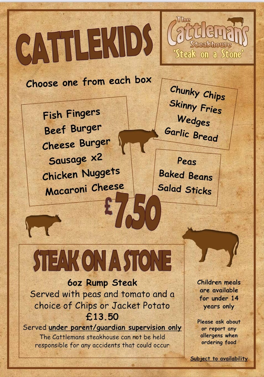 Menu Cattlemans Steakhouse At The Parkers Arms-2