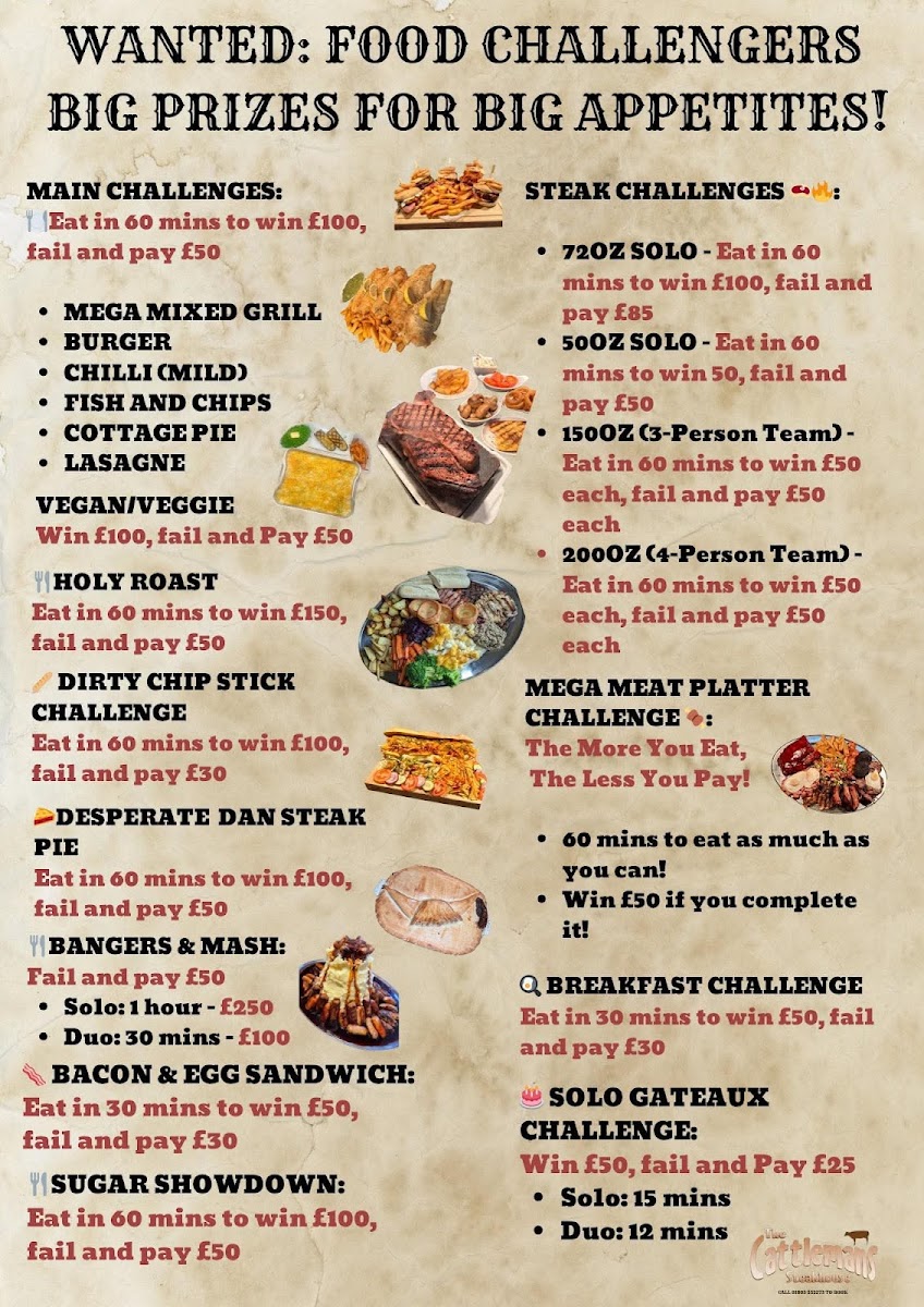 Menu Cattlemans Steakhouse At The Parkers Arms-4