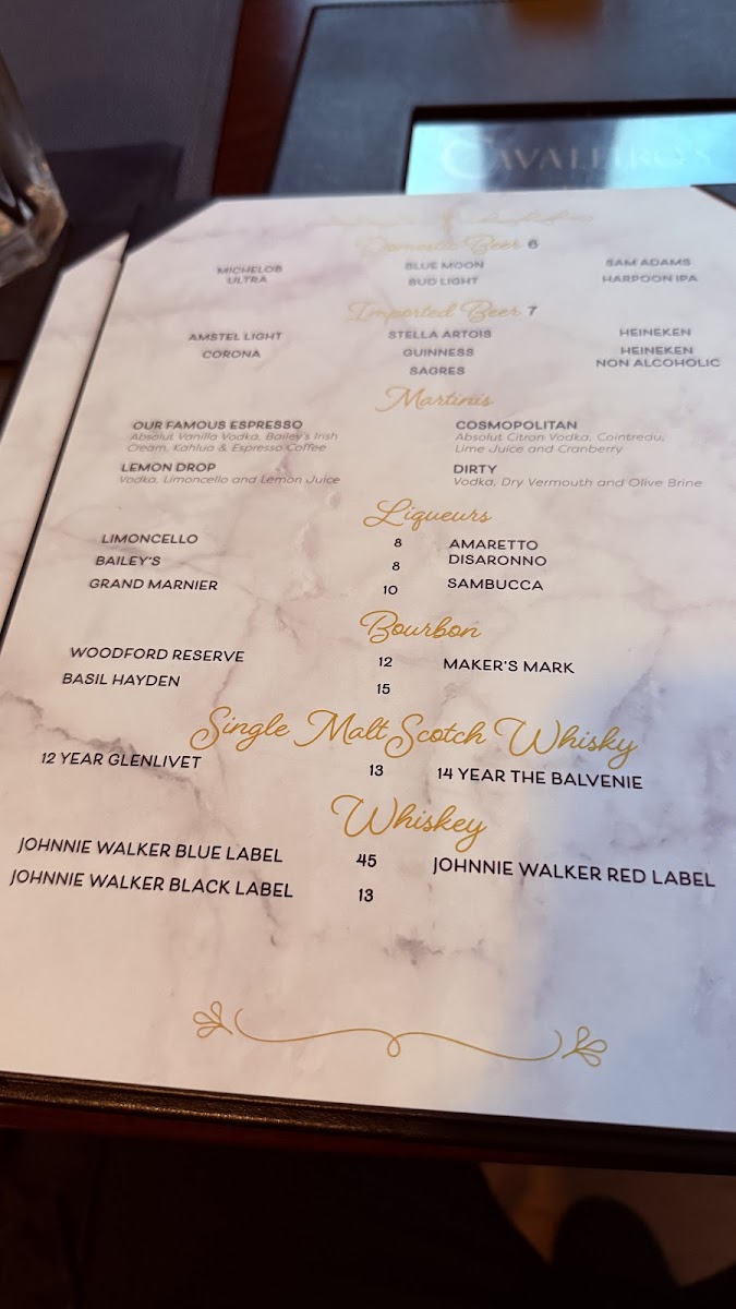 Menu Cavaleiro's Steakhouse-1