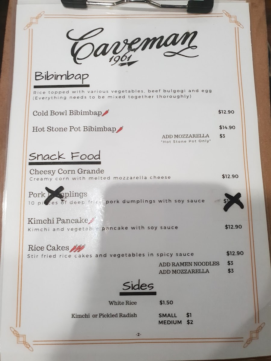 Menu Caveman1961 Mount Waverley-9