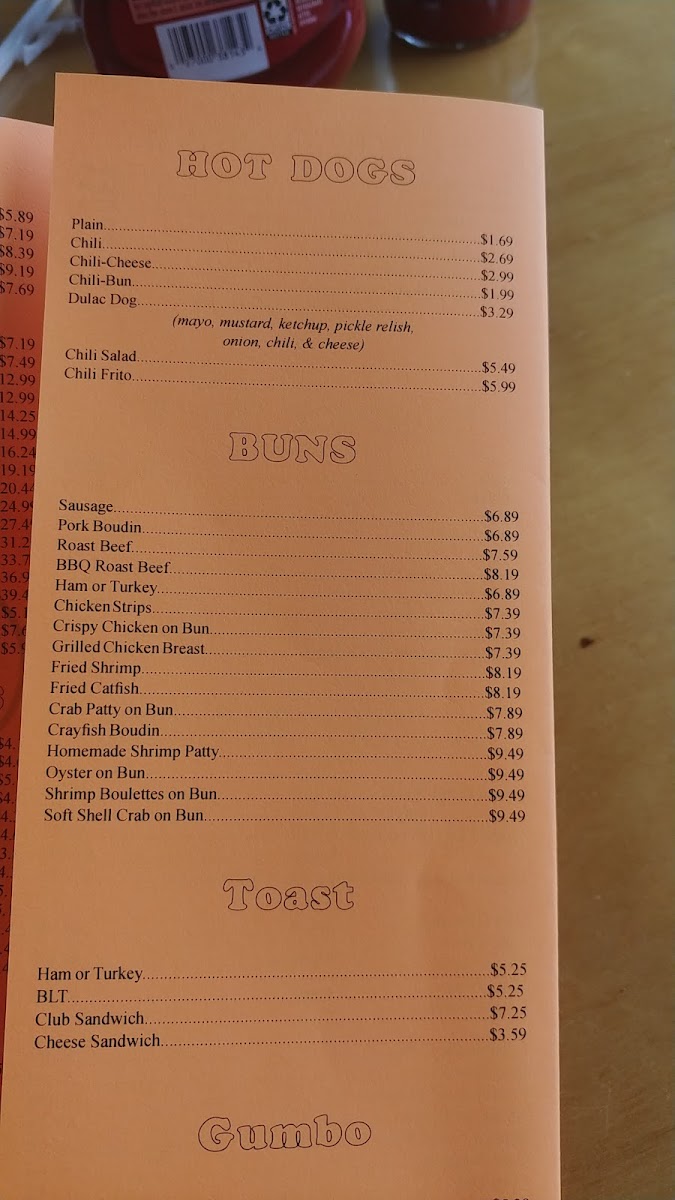 Menu Ceana's Cajun Cookin-10