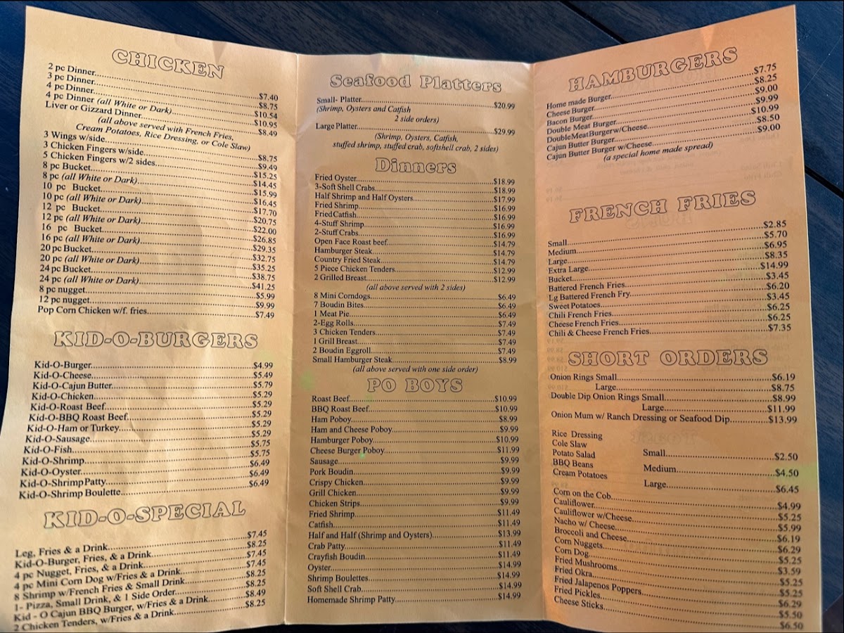 Menu Ceana's Cajun Cookin-4