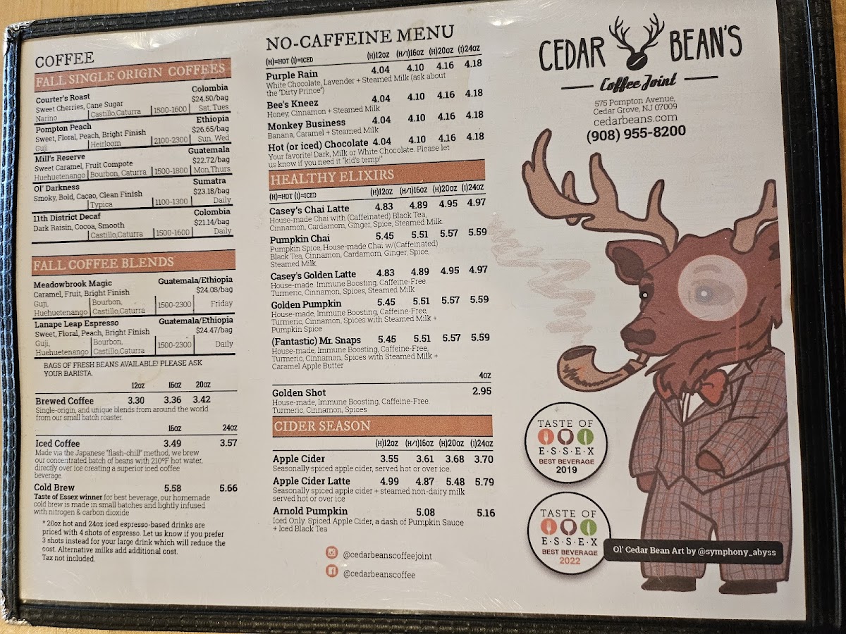 Menu Cedar Bean's Coffee Joint-7