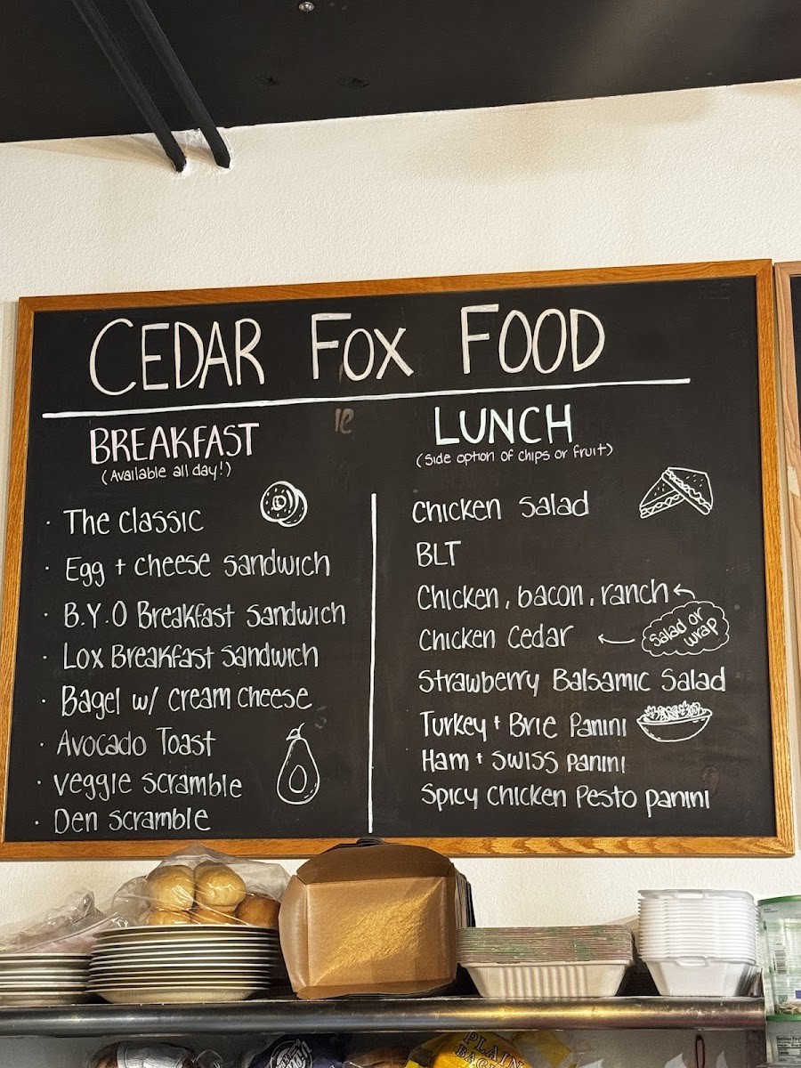 Menu Cedar Fox Coffee-1