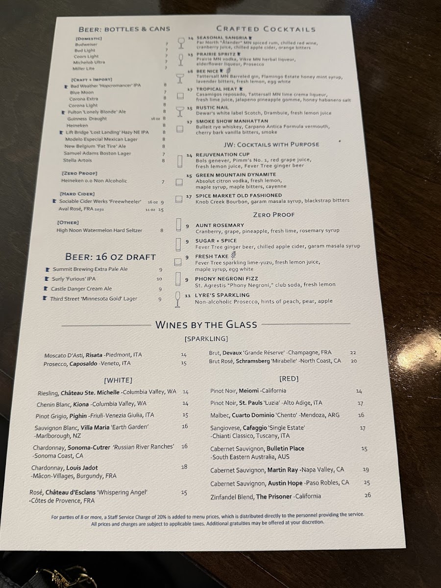 Menu Cedar + Stone, Urban Table-1